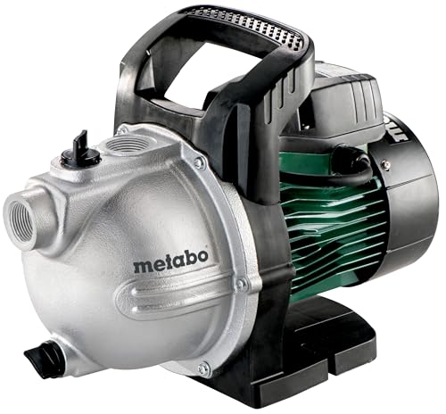 metabo Gartenpumpe P 4000 G – 600964000 – Bewässerungspumpe mit 4000 l/h Fördermenge – Ideal für 1-3 Regner – 1100 W, 4,6 bar, 46 m Förderhöhe