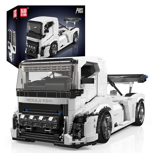 Mould King 10036 Technik Truck Modell, Kreativität Technologie für Anhänger LKW großes Set (1604+ Teile) MOC Klemmbausteine Bausatz Spielzeug für 8+ Jahre alte Jungen