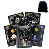 ZWWOGE Tarotkarten,Hexen Tarot,Tarot Karten für Anfänger,Moon Witch Oracle,Tragbare tarot-decks,42 Blätter