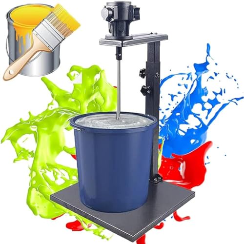 HTONVK Pneumatische Farbmischmaschine, 5 Gallonen/20 l manuell anhebbarer Farbrührer, Desktop-Vertikal-Luftmischer, Tintenmischmaschine zum Mischen von Futter, Gips, Farbe, Zement