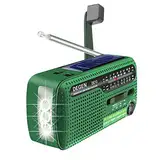 Degen DE13 Kurbelradio Tragbares Solar Radio FM AM SW Eingebaute Wiederaufladbare Batterie LED Dynamo Lampe Powerbank für Wandern Camping Ourdoor Notfall