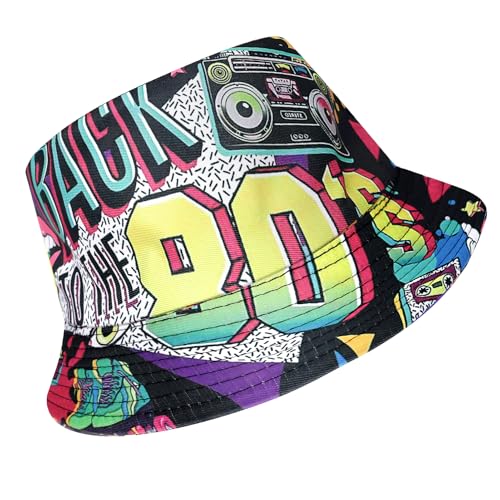 GADITIEK Fischerhüte Bucket Hat Retro 80er 90er Jahre, 90er 80er Jahre Outfit Herren, 90er 80erJahre Outfit Damen,90er 80er Jahre Accessoires, Festival Outfit Damen (80er)