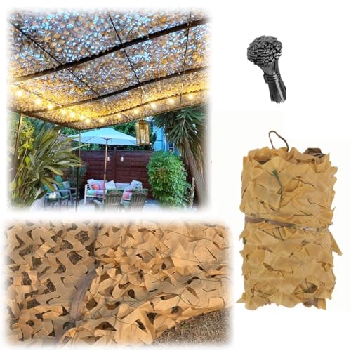 Verstärktes Tarnnetz Sonnenschutz Camouflage Netz für Dekoration Jagd Camping Outdoor Garten Militär Schattennetz Party Dekorationen Sonnenschirm(2.0m x 3.0m)