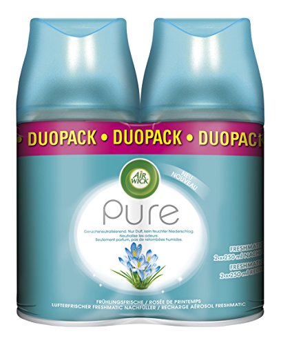 Air Wick Freshmatic Max Automatisches Duftspray Nachfüller, PURE Frühlingsfrische, Duo-Pack, 2 Stück