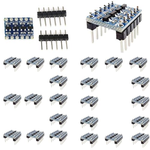 4 Kanäle IIC I2C Logik Level Konverter Bi-Direktional Modul Logik-Pegel-Wandler Logic Level Converter Shifter 3,3V-5V Shifter Modul kompatibel (30)