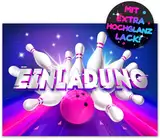 12x Bowling EINLADUNGSKARTEN KINDERGEBURTSTAG Junge Mädchen - die Bowlingbahn PARTY Karten sind die Bowling EINLADUNG für Jungen Kinder GEBURTSTAG KINDERPARTY Kegeln GEBURTSTAGSPARTY Bowlingkugel