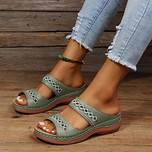 Damen Sommer Atmungsaktive Schuhe Frauen Mode Slip On Keile Toe Beach Blumen Sandalen Slip-on Frauen Sandalen Socken Schuhe Damen Business und Freizeit Durable Bling Klassische Schuhe