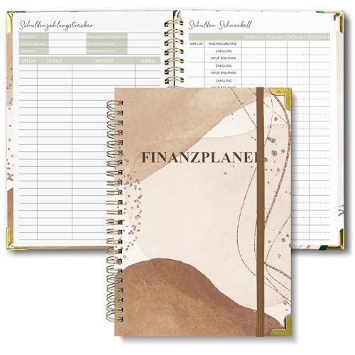 BIROYAL Budget Planer, Budgetbuch für 12 Monate, 200 Seiten Finanzplaner inkl. Monatliches Budget, Ausgaben Tracker, Einsparungs-, Einkommen-, Budget Buch zur Kontrolle Ihres Geldes, Undatiert