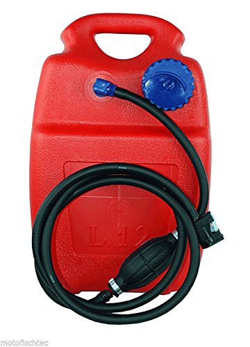Prowake Kraftstofftank 12 Liter Tank mit Zubehör für Mercury und Mariner Motoren