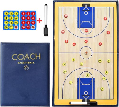CREADY Tafel Basketball Trainer | Geschenk Basketball Trainer mit Magneten | Taktikmappe Basketball | Basketball Taktiktafel | Basketball Geschenke | Basket-Tafel
