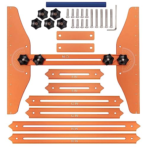 Qussedser 1 Set Treppenstufen-Schablonen-Werkzeug, Solide Metall-Treppenlehre, Treppenstufen-Messgerät zum Genauen Messen Von und Länge, für Treppen, Setzstufen, Trennwände
