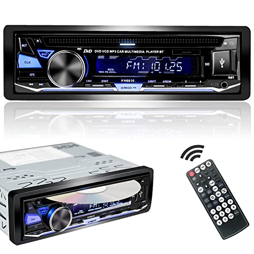 Alondy Autoradio mit CD/DVD Player Bluetooth USB,1Din CD-Tuner mit RDS Radio FM AM Freisprecheinrichtung MP3 SD AUX