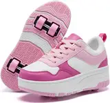 ANEFUN Jungen Mädchen Schuhe mit Rollen Skate, Kinder Rollschuhe Schuhe mit 4 Rollen Abnehmbar, Komfort Outdoor Sportschuhe für Kinder