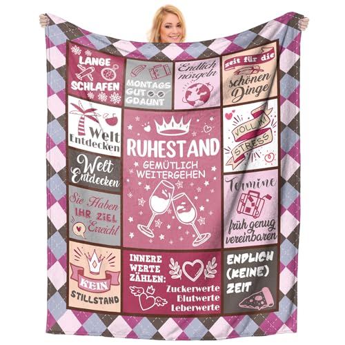 Einanmut Ruhestand Geschenk Frauen, Ruhestand Geschenk, Decke, Ruhestand Geschenke für Männer, Geschenke Zum Ruhestand, Geschenke Zum Ruhestand Männer, Geschenk Ruhestand Frau, Geschenk Ruhestand