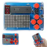 DIY Spielkonsolen Handset mit Acrylgehäuse, DIY Lötübungsset, DIY Retro Classic Elektronik Set, Elektronik Baukasten Handheld Game Console für Wissenschaft Bildung Spaß Löten Lernen Set