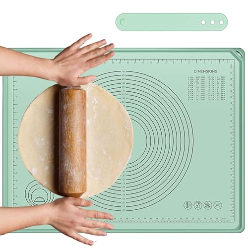 Bkljkf Non -Stick -Backmatte, Teigmatte,Verdickte Backwarenmatten mit Maßnahmen Skala | Weiche Küchengebäck -Making -Pad für Zuhause, Kuchenladen, Café, Restaurant
