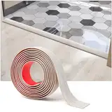 Art3d Selbstklebender Vinylbodenübergangsstreifen Laminatbodenstreifen flacher Bodentrennstreifen zum Verbinden von Bodenlücken Teppichschwellenübergang Fliesenboden 304x4x0,3cm weiß gewaschen