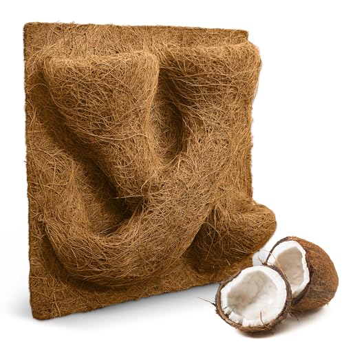 ProFlora® Terrarium Rückwand mit Pflanztaschen - Nachhaltige Rückwand aus Kokosfasern für eine natürliche Atmosphäre (30 x 30 cm)