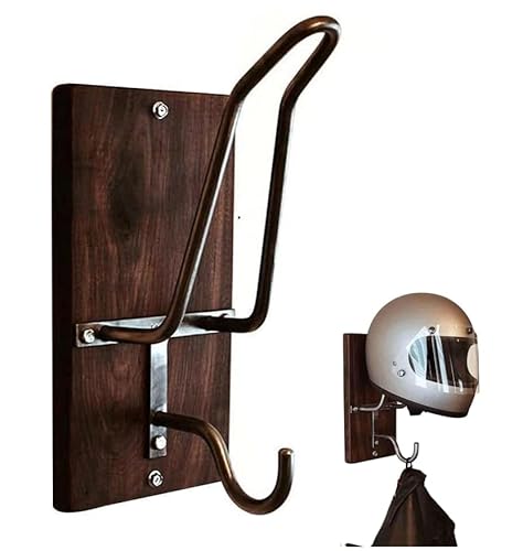 Yuiturt Helmhalterung Wand Multifunktionaler Motorradhelm Halter,Motorradhelm Halterung Fahrradhelm Halterung,Wandmontage für Fahrrad und Motorradhelme für Mäntel,Helme,Hüte Aufhängen
