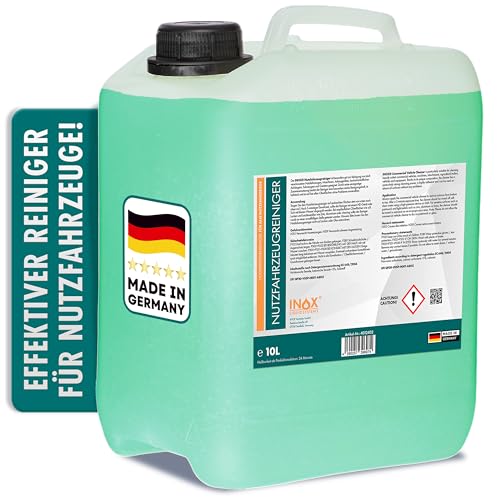 INOX - Hochwirksamer Nutzfahrzeugreiniger 10L | Effektiver Reiniger für Nutzfahrzeuge| Profi Reiniger für LKW, Wohnmobile und Caravan I Idealer Landmaschinenreiniger