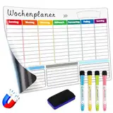 Wochenplaner Abwischbar, Wochenplaner Magnetisch,Geeignet für Kühlschrank Wochenplaner Magnetisch, Familienplaner, Wochenplaner Kinde, Belohnungstafel Kinder (42 x 30 cm)