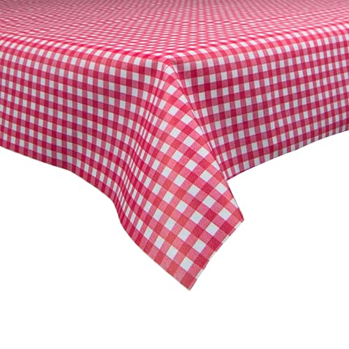Sensalux italienische Landhaus Tischdecke, Tischdeckenrollen, Karo, rot-weiß kariert, 1m x 1m
