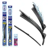 alca® Scheibenwischer Set mit Heckscheibenwischer passend für VOLVO XC40 / XC40 Recharge (10.2017-02.2025) SUPER FLAT Flachbalkenwischer Front- und Heckwischer