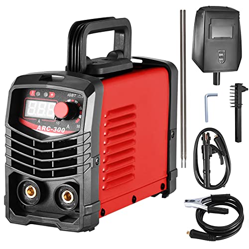 Elektroden Schweißgerät 300A Schweißgerät Elektrode - Inverter Schweissgerät Elektroden Inverter ARC Welder Einsteigergerät - Elektro schweißgerät mit Schweißermaske und Drahtbürste