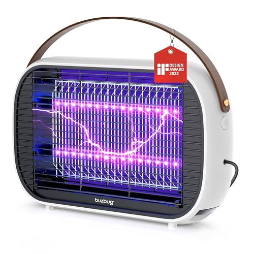 Buzbug LED Insektenvernichter, 10 Jahre Lebensdauer der Lampe, 2800V Starke Mücken- und Fliegenfalle, Nachhaltig mit geringerem Stromverbrauch, Mückenlampe, Mückenschutz, Mückenabwehr, Insektenfänger