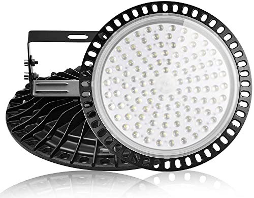 Omprar 3er 500W LED Strahler Industrielampe,50000LM UFO LED Werkstattlampe,Hallenstrahler 6500K Kaltweiß Hallenbeleuchtung, LED High Bay Licht für Garage Werkstätten Fabrikhallen