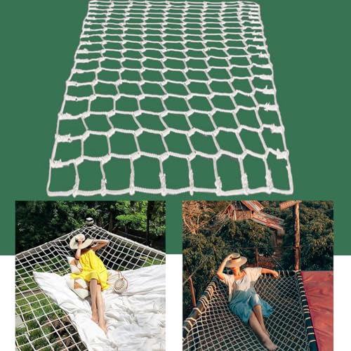 Weißes Polyester-Hängemattennetz für Den Außenbereich,Sicherheitsnetze für Den Landschaftsbereich,Requisitennetz Zum Fotografieren,Patio Fall Arrest Schutznetz(Size:2M×3M(6.5FT×9.8FT),Color:Weiß)