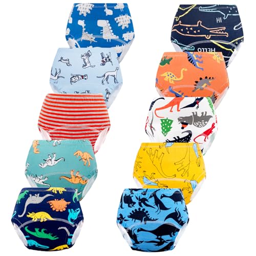 JackLoveBriefs Töpfchen Trainingshose, 10 Stück Baumwolle Töpfchen Trainingshose Kinder 3-4 Jahre(Farbe: Mehrfarbig, Gr.M)