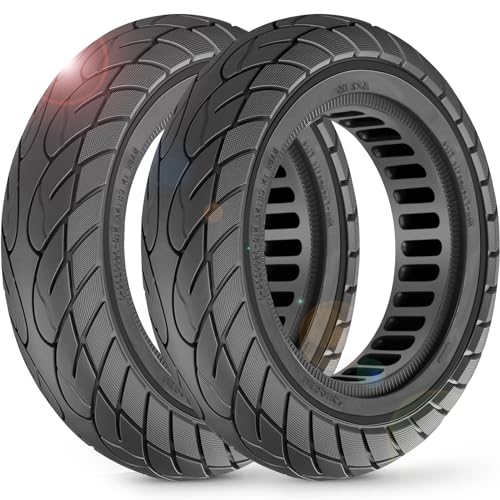 BANGTING 2PCS 10x2.125 zoll E Scooter Solid Reifen, 50/75-6.1 Vollgummireifen, 8 1/2 x2 Ersatzreifen für Xiaomi Pro 2 / M365 / M365 Pro / 1S / 3/3 Lite/Essential (Schwarz)