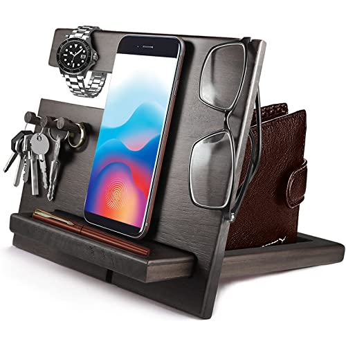 Geschenke für Männer Geburtstag, Vatertagsgeschenk für Papa, Holz Telefon Dockingstation, Schreibtisch Nachttisch Organizer,Männer Geschenke für Papa, Männergeschenke, Papa Geschenk, Geschenk für Ihn
