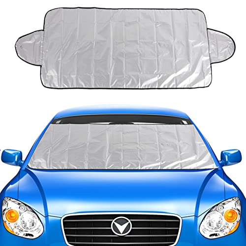 Frontscheibenabdeckung Auto, Faltbare Windschutzscheibenabdeckung, Auto Frontscheibe Frontscheibenabdeckung, Frontscheibenabdeckung für UV-Strahlung, Sonne, EIS, Frost, Staub, Schnee (200 x 70cm)