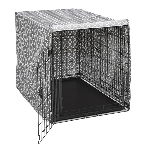 MidWest Homes for Pets CVR42T-GY Hundebox-Abdeckung, Stoff mit Teflonschutz, Sichtschutz für 107 cm lange Hundeboxen von MidWest und New World, maschinenwaschbar und trocknergeeignet