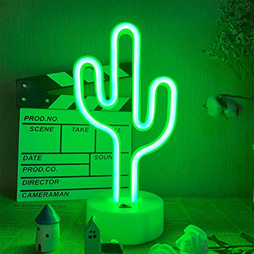 Niedliche Kaktus Neonlichter Kaktus Zeichen Geformter Dekor Licht Batterie & USB Powered LED Nachtlichter Marquee-Zeichen Bester Tischdekor Für Weihnachtsfeier Geburtstagsfeier Kinderzimmer Wohnzimme
