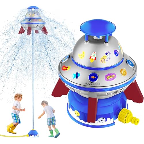 Wasserspielzeug Kinder Outdoor Spielzeug,Sprinkler Outdoor Spiele,Gartensprinkler für Kinder in UFOform,Sprinklerspielzeug Outdoor,Wassersprinkler UFO,Launch Garten Wasserstrahl,Gartenspielzeug
