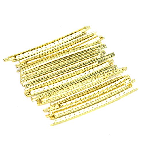 Gitarren Bunddrähte, 24 Stück 2,7 Mm E-Gitarren Bunddraht Gitarre Gold, Messing Bunddraht für E-Gitarren Bass Griffbrett Ersatz