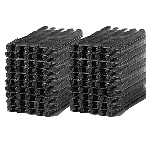 MOCNT 100 Stück Reifen Reparatur Streifen Auto Schlauchloser Reifenreparatur Fahrrad Gummidichtleiste Kit Reifenreparaturset Werkzeug Reparaturset 100mm x 6mm Schwarz