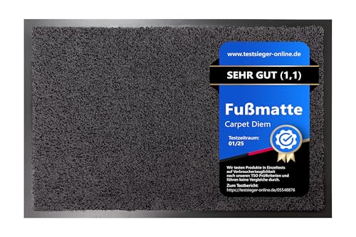 Carpet Diem Green Business Schmutzfangmatte 40x60 Anthrazit-schwarz - Fußmatte innen & außen in Geschäfts-Kunden Qualität für Beste Funktionalität und Haltbarkeit