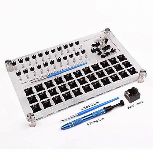 33 Schalter Tester Schalter Öffner Acryl Lube Station DIY Double Deck Removal Plattform Tastenkappen Puller für Custom Gateron Cherry Mechanical Keyboard