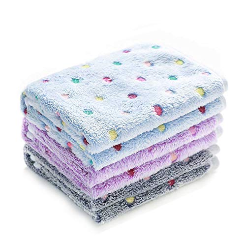 luciphia Hundedecke Katzendecke Waschbar, 1 Pack 3 Decken für Kleine Mittlere Hunde Katzen, Kuscheldecke Hund Flauschig Weiche Warme Fleece Haustier Decken, Hundedecke für Unterwegs, Sofa 76 * 52CM