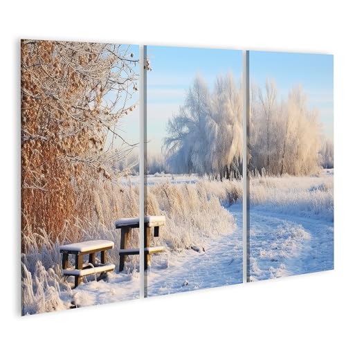 islandburner Bild auf Leinwand Vogelhäuschen Winter Wildreservat Bilder Wandbilder Poster