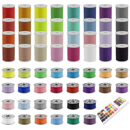 60 Stück Nähgarn Set, Nähgarn für Nähmaschine, Nähmaschinengarn Set, Nähfaden, Faden Nähmaschine, Garn Nähmaschine, Nähfaden für Nähmaschine, Polyesterfaden Nähset für Hand und Nähmaschine