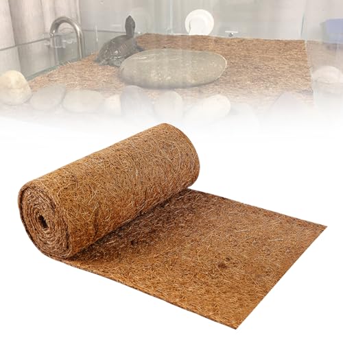 PRITOK Kokosmatte Pflanzen: 40x200cm Matte aus Kokosfaser, Kokos-Filzmatte Frostschutz Kälteschutz aus 100% Kokosfasern, Stoffmatte Kokos Teppich für Reptilien Kälteempfindlicher Pflanzen (Braun)