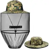 AOGOE Head Net Face Mesh Head Cover, Hut Mit Moskitonetz, Moskito Kopfnetz Net Kopfschutz-Netz für Optimale Sicht, Waschbar, Moskitonetz Hut für Outdoor Lovers,Klettern,Angeln, Imkerei(Grün)