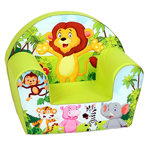 Delsit Kinder Sessel mit Schaumstofffüllung - Kindersessel Mädchen und Jungen Babysessel mit Abnehmbarem Bezug - Sessel für Kinder - Kindermöbel - 9 Monate bis 4 Jahre - DT8-17123