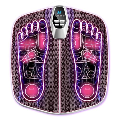 IUHFSIFS 2025 Neu Fußmassagegerät【Tiefenmuskelaktivierung - Schnelle Erholung】【Fortschrittliche EMS - Technologie】EMS Fussmassagegerät Mit 8 Massageprogramme 32 Intensitätsstufen, Foot Massager