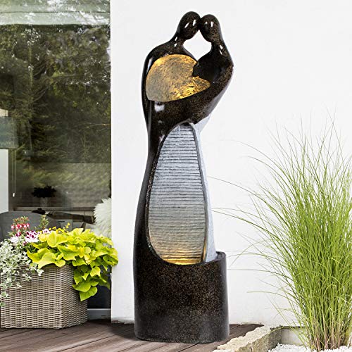 Gartenbrunnen Brunnen Zierbrunnen Zimmerbrunnen Springbrunnen Brunnen 230V Wasserfall Wasserspiel für Garten, Gartenteich, Terrasse, Balkon Sehr Dekorativ (Sweetheart)